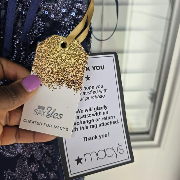 $279 Say Yes To The Dress Juniors' Glitter Mesh Corset Gown Sz 5/6 Glam Prom NWT